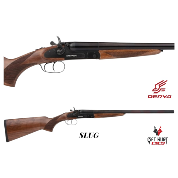 Derya Meriva MC-101S Slug 50cm Horozlu Çifte Yivsiz Av Tüfeği